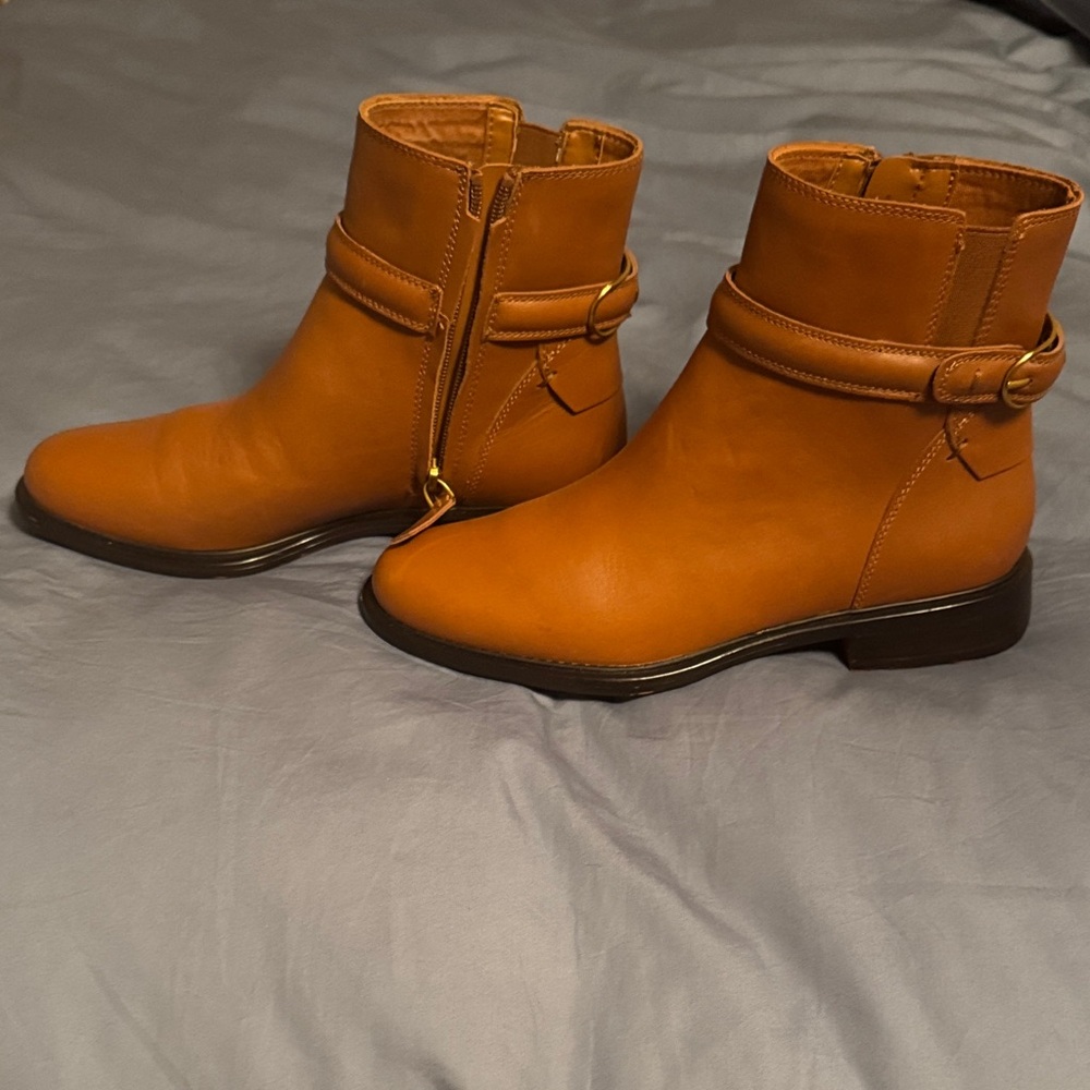 Franco Sarto Cognac Ankle Booties